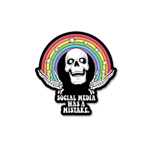 social media was a mistake sticker