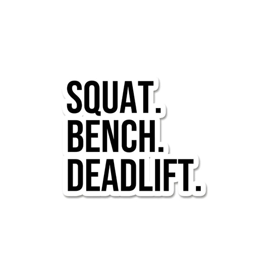 Squat bench sticker