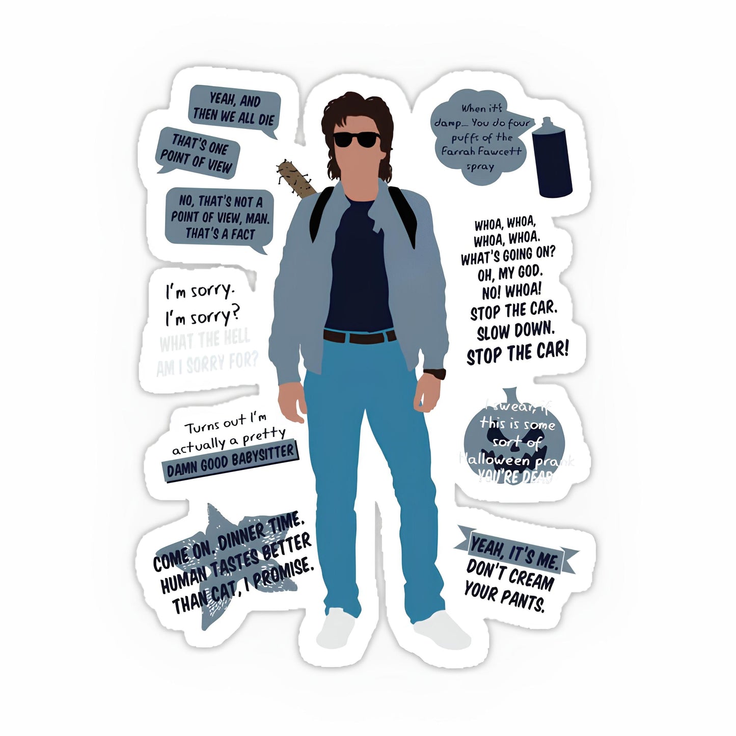 Stranger Things Steve Harrington sticker