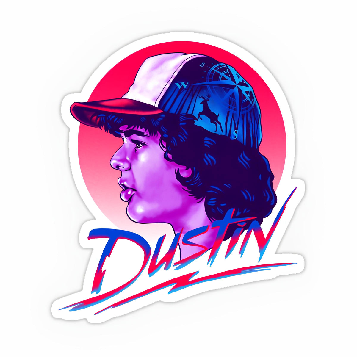 Dustin Sticker Stranger Things Dustin sticker – Inkyprinty.in