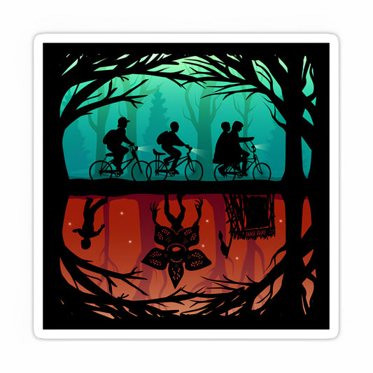 Stranger Things upside down sticker