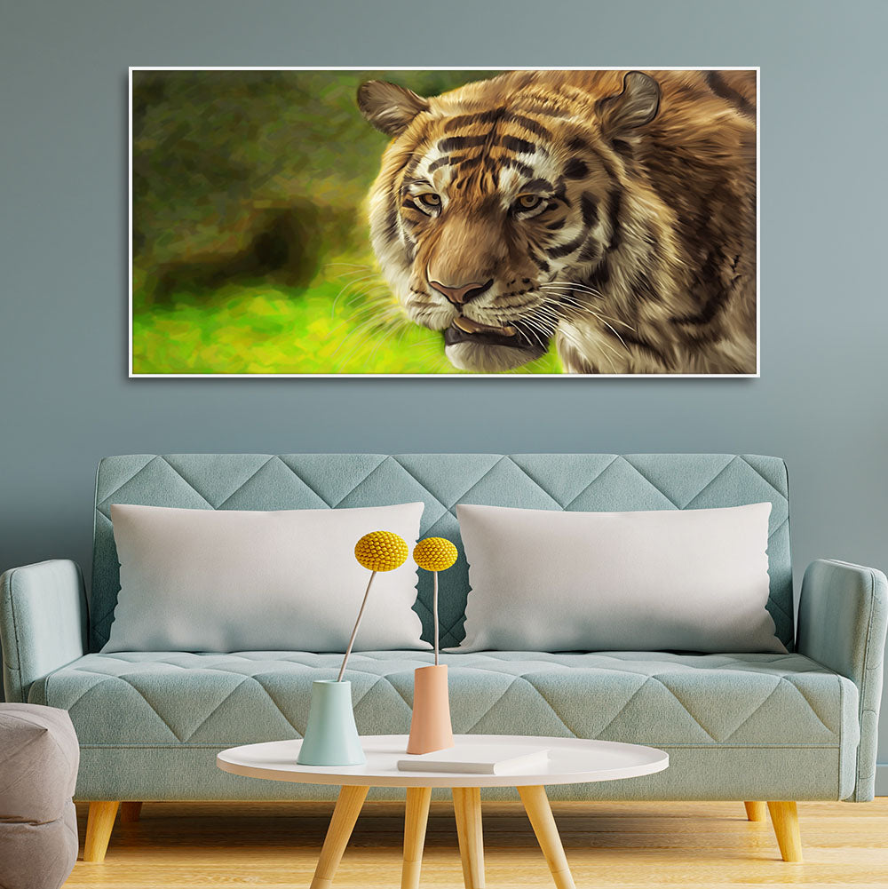 Tiger in Forest Premium Wall Painting