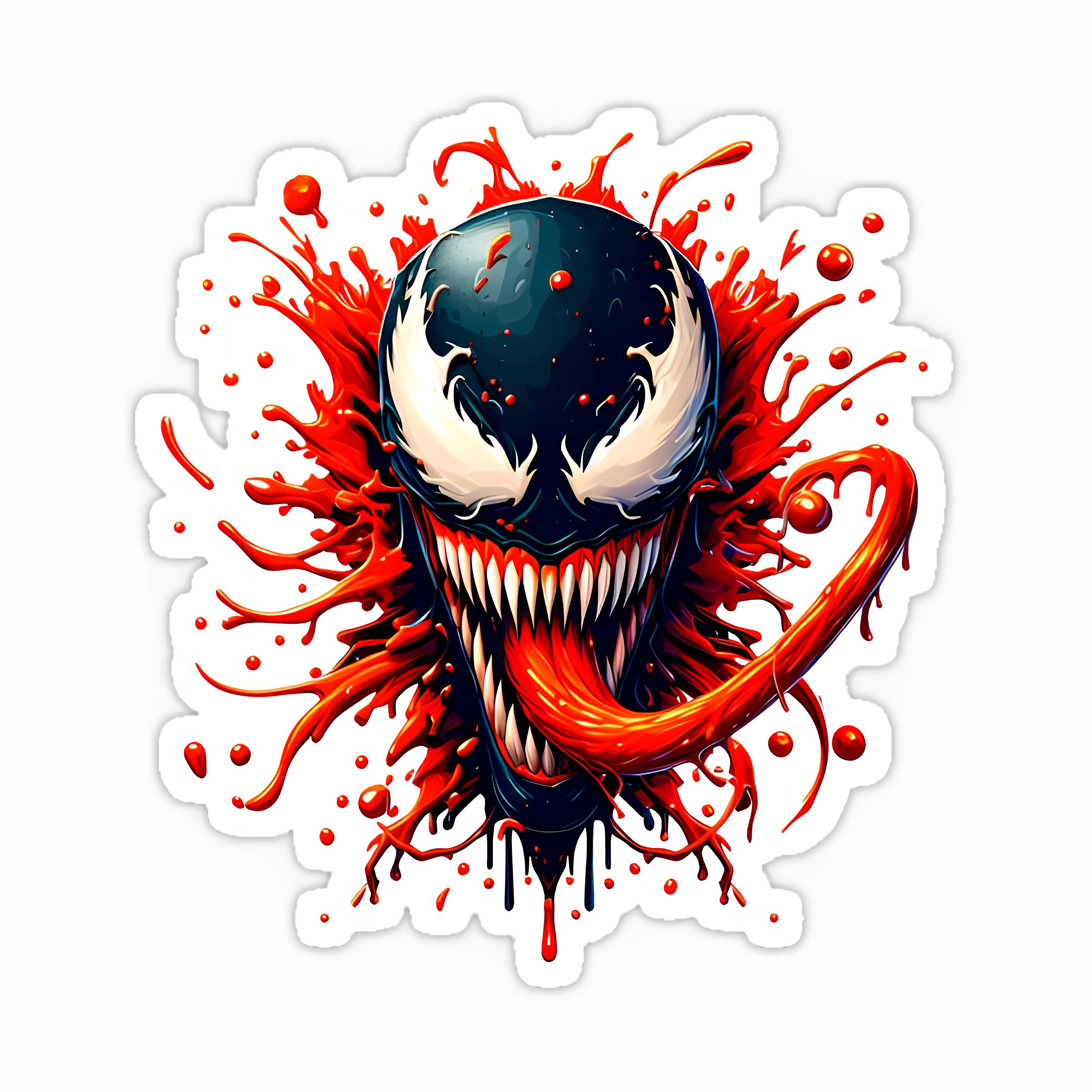 Venom Sticker Round Venom sticker-6 – Inkyprinty.in