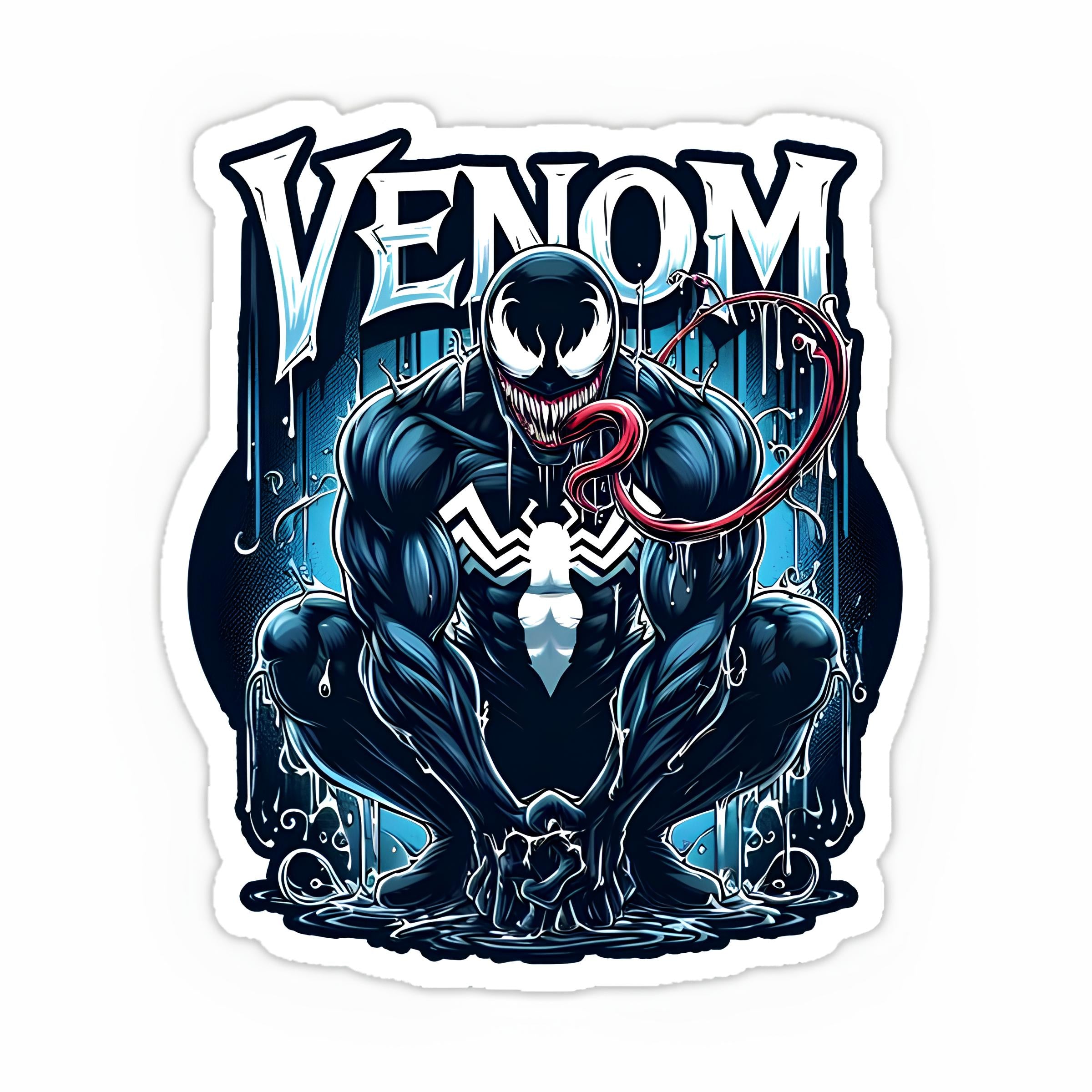 Venom Sticker Round Venom sticker-9 – Inkyprinty.in