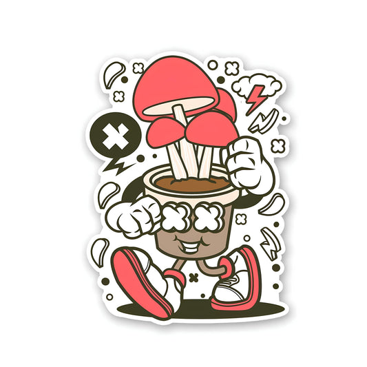 walking mushroom sticker