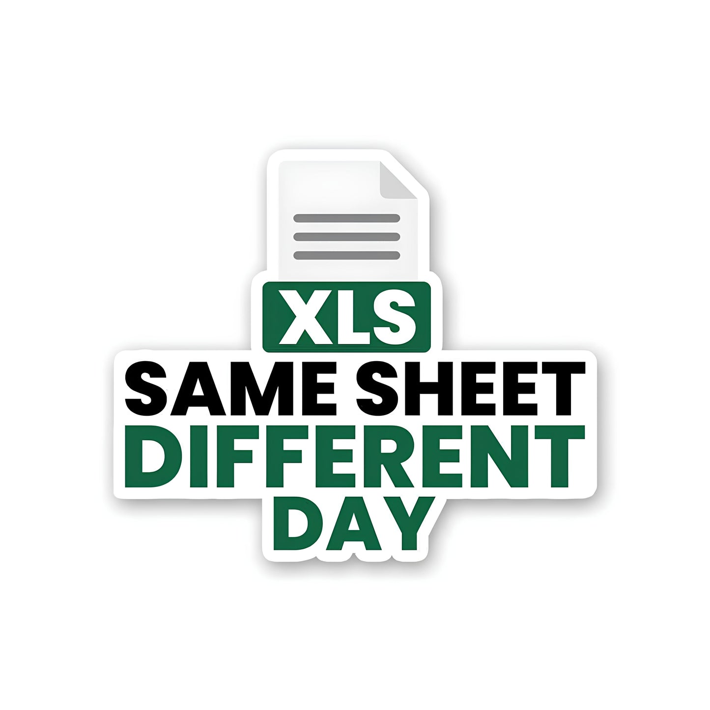 xls same sheet different day sticker